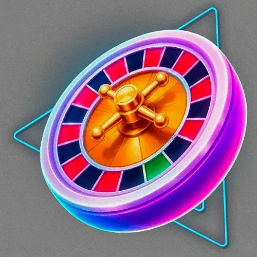 Neon roulette wheel