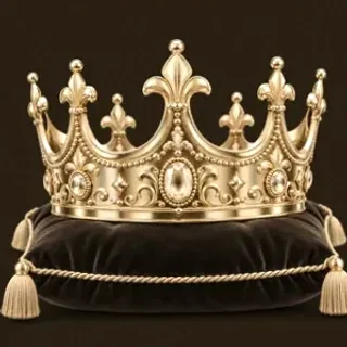 Gold crown on cushion — Bsb007