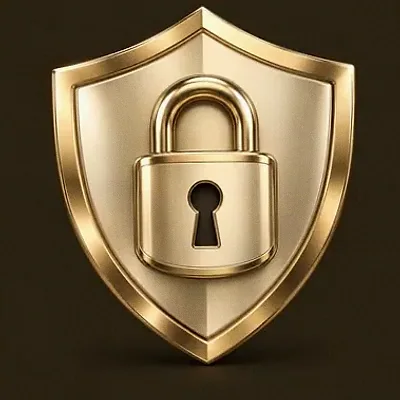Shield with padlock — Bsb007