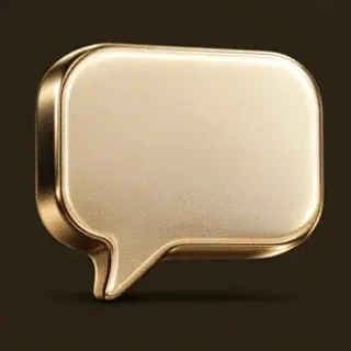Gold speech bubble — Bsb007