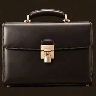 Locked leather briefcase — Bsb007