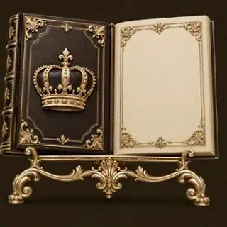 Ornate open book — Bsb007