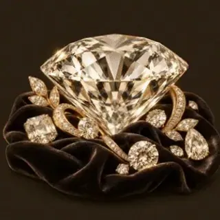Faceted diamond gemstone — Bsb007